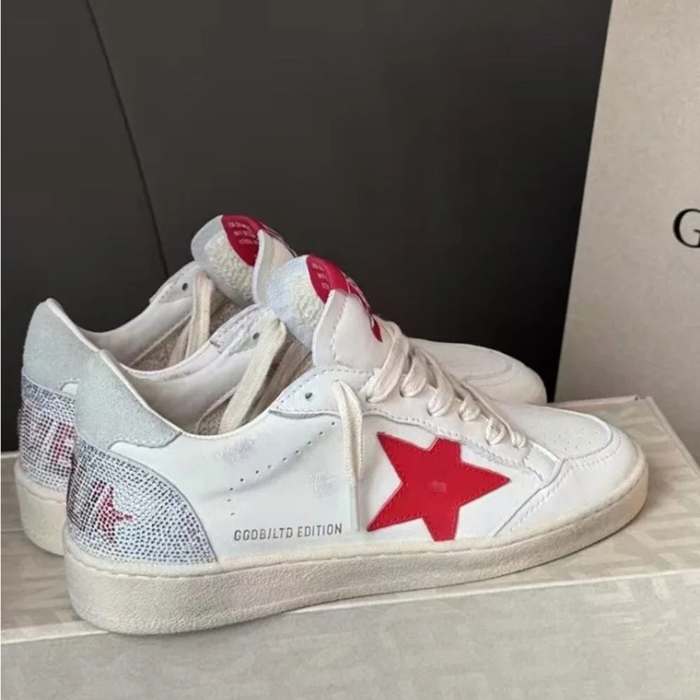 Golden Goose Star-Patch Sneakers White